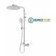 Colonna Doccia Termostatica Soffione 20X20cm Doccetta Blade 2F ROUND Cromata   Ponsi 