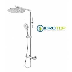 Colonna Doccia Termostatica Soffione 30X30cm Doccetta Blade 2F ROUND Cromata   Ponsi 