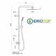 Colonna Doccia Termostatica Soffione 30X30cm Doccetta Blade 2F ROUND Cromata   Ponsi 