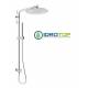 Colonna Doccia Concept 1 Soffione 20X20cm Doccetta Stick ROUND Cromata  Ponsi 