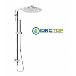 Colonna Doccia Concept 1 Soffione 30X30cm Doccetta Stick ROUND Cromata   Ponsi 