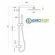 Colonna Doccia Concept 1 Soffione 30X30cm Doccetta Stick ROUND Cromata   Ponsi 