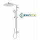 Colonna Doccia Concept 1 Soffione 20X20cm Doccetta Blade 2F ROUND Cromata  Ponsi 