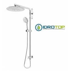 Colonna Doccia Concept 1 Soffione 20X20cm Doccetta Blade 2F ROUND Cromata  Ponsi 