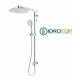 Colonna Doccia Concept 1 Soffione 30X30cm Doccetta Blade 2F ROUND Cromata   Ponsi 