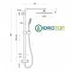 Colonna Doccia Concept 1 Soffione 30X30cm Doccetta Blade 2F ROUND Cromata   Ponsi 