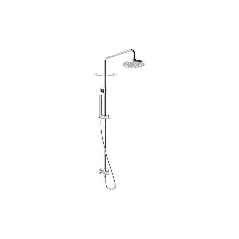 Colonna Doccia EASY Concept 1 Soffione 20X20cm Doccetta in Abs  ROUND Cromata  Ponsi 