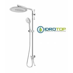 Colonna Doccia Concept 2 Soffione 20X20cm Doccetta Blade 2F ROUND Cromata  Ponsi 