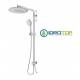 Colonna Doccia Concept 2 Soffione 30X30cm Doccetta Blade 2F ROUND Cromata  PONSI 