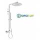 Colonna Doccia Mix Soffione 30X30cm Doccetta Stick  ROUND Cromata  Ponsi 