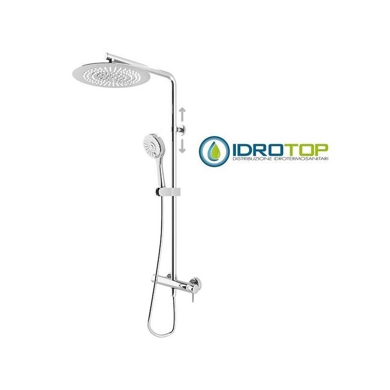 Colonna Doccia Mix Soffione 30X30cm Doccetta Blade 2F ROUND Cromata Ponsi 