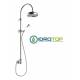 Colonna Doccia Soffione 20cm e Presa D'acqua a Muro CONCEPT1 Cromata Ponsi 