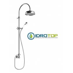 Colonna Doccia Soffione 20cm e Presa D'acqua a Muro CONCEPT1 Cromata Ponsi 