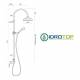 Colonna Doccia Soffione 20cm e Presa D'acqua a Muro CONCEPT1 Cromata Ponsi 