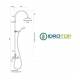 Colonna Doccia Soffione 20cm e Vitoni Ceramici MIX Cromata Ponsi 