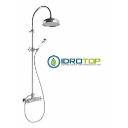 Colonna Doccia Soffione 20cm e Rubinetto Termostatico CLASSIC Ottone lucido naturale Ponsi 