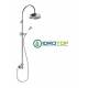 Colonna Doccia Soffione 20cm e Presa D'acqua a Muro CONCEPT1Ottone lucido naturale Ponsi 