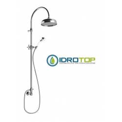 Colonna Doccia Soffione 20cm e Presa D'acqua a Muro CONCEPT1Ottone lucido naturale Ponsi 
