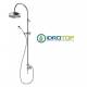 Colonna Doccia Soffione 20cm e Flessibile Di Raccordo CONCEPT2 ottone lucido naturale Ponsi 