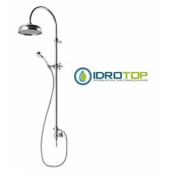 Colonna Doccia Soffione 20cm e Flessibile Di Raccordo CONCEPT2 ottone lucido naturale Ponsi 