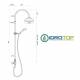 Colonna Doccia Soffione 20cm e Flessibile Di Raccordo CONCEPT2 ottone lucido naturale Ponsi 