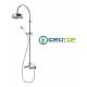 Colonna Doccia Soffione 20cm e Vitoni Ceramici MIX ottone lucido naturale Ponsi 