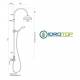 Colonna Doccia Soffione 20cm e Rubinetto Termostatico CLASSIC Oro Ponsi 