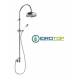 Colonna Doccia Soffione 20cm e Presa D'acqua a Muro CLASSIC Oro Ponsi 