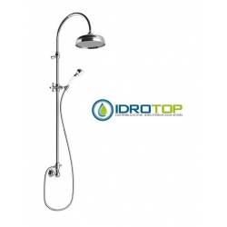 Colonna Doccia Soffione 20cm e Presa D'acqua a Muro CLASSIC Oro Ponsi 