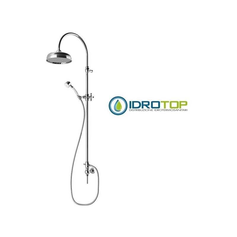 Colonna Doccia  Soffione 20cm e Flessibile Di Raccordo CLASSIC Oro Ponsi 