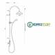 Colonna Doccia  Soffione 20cm e Flessibile Di Raccordo CLASSIC Oro Ponsi 