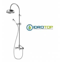 Colonna Doccia Soffione 20cm e Vitoni Ceramici CLASSIC Oro Ponsi 