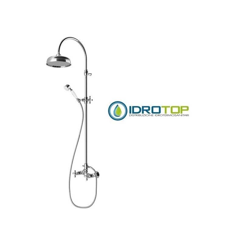 Colonna Doccia Soffione 20cm e Vitoni Ceramici CLASSIC Oro Ponsi 