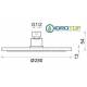 Soffione Tondo diametro 25x25cm, in Ottone Cromato Ponsi 