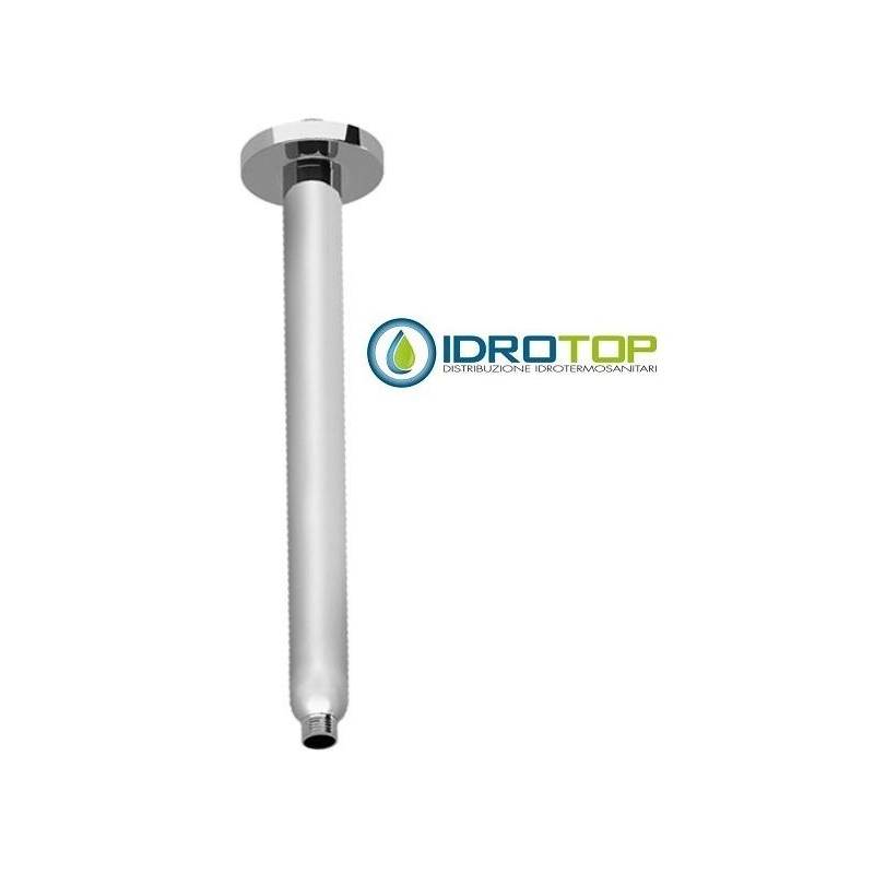 Braccio Doccia 15cm Tondo a Soffitto in Ottone Cromato Ponsi 
