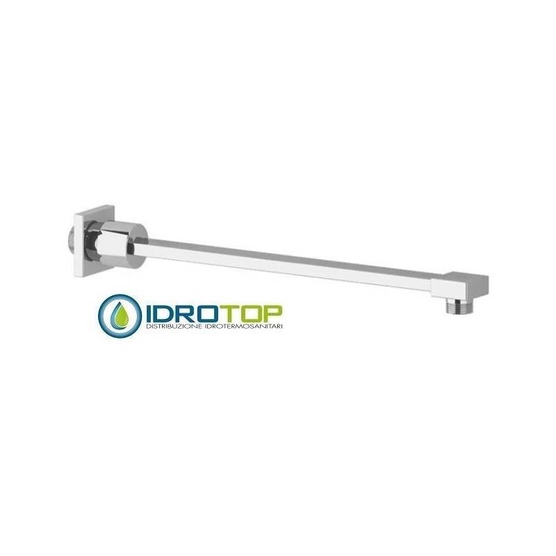 Braccio Doccia 30cm Rettangolare in Ottone Cromato Ponsi 