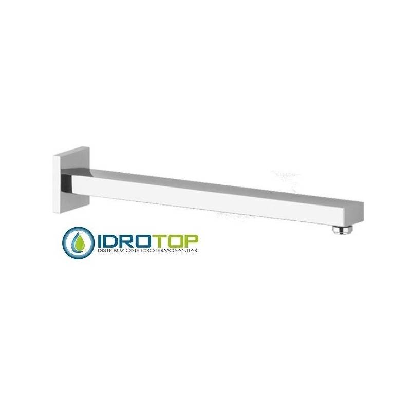 Braccio Doccia Quadrato 25cm in Ottone Cromato Ponsi 