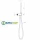 Supporto Doccia FLAT Rettangolare in Ottone con flessibile Cromato Ponsi 