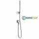Presa d'Acqua Doccia FLAT Rettangolare in Ottone con flessibile Cromato Ponsi 