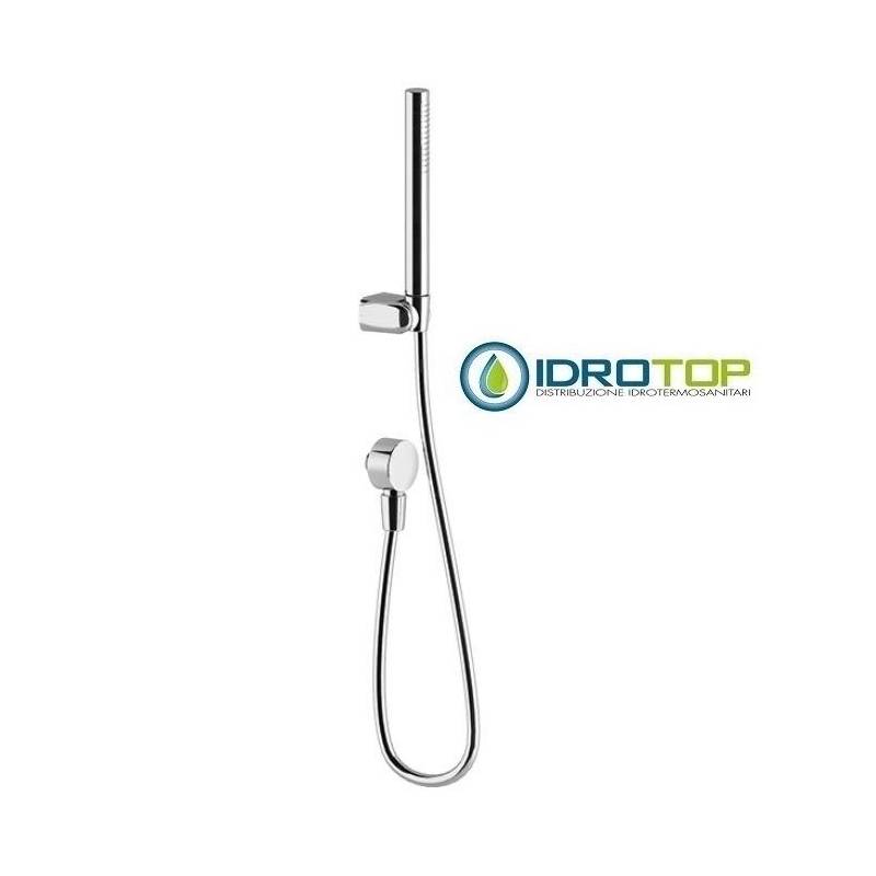 Presa d'Acqua Doccia STICK Tonda in Ottone con flessibile Cromato Ponsi 