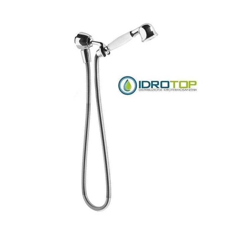 Supporto doccia in Ottone Cromato+presa d'acqua+flessibile e doccetta  Classic Ponsi 