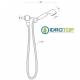 Supporto doccia in Ottone Cromato+presa d'acqua+flessibile e doccetta  Classic Ponsi 