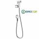 Presa d'acqua in Ottone Cromato con supporto Orientabile+flessibile+doccetta Sanitaria Ponsi 