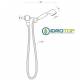 Supporto doccia in Ottone Lucido+presa d'acqua+flessibile e doccetta  Classic Ponsi 
