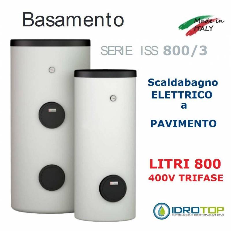 Scaldacqua ISS 800/3 - 800L Elettrico a Pavimento ad Accumulo in Acciaio Vetroporcellanata Styleboiler 
