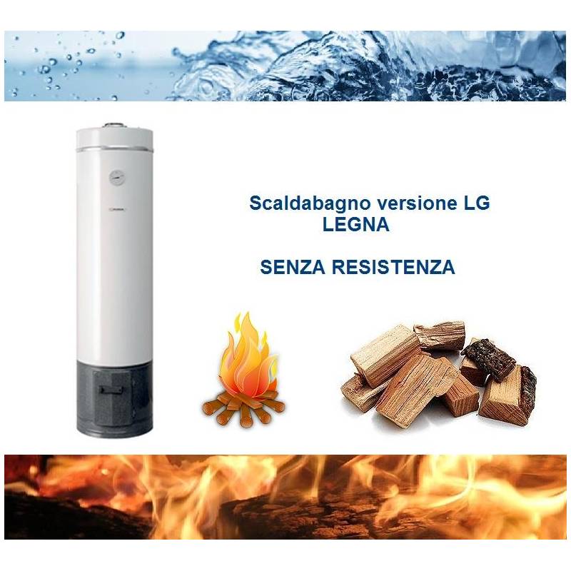 Scaldabagno LG 80L a Legna ad Accumulo in Acciaio Vetroporcellanata Styleboiler 