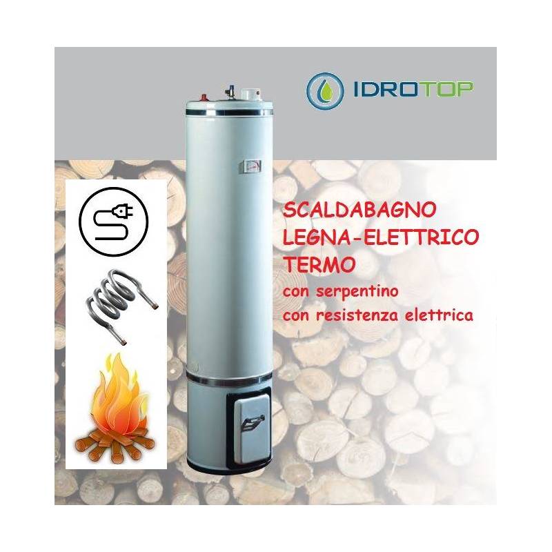 SCALDABAGNO A LEGNA-TERMO ELETTRICO LTE80 coibentazione in lana di vetro Bandini-Braun