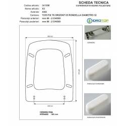 Copriwater X 3 AXA Bianco Cerniera Cromo 