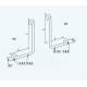 Corrimano A 90' in acciaio INOX lucido completo di piastre di fissaggio in acciaio inox INOX K design 