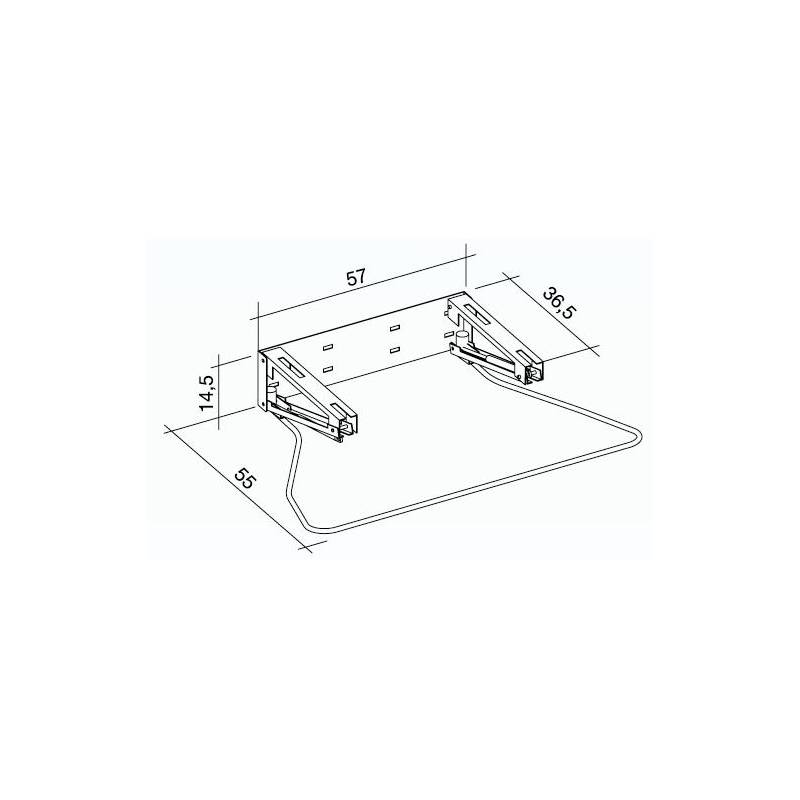 Meccanismo Di inclinazione a gas per lavabo ergonomico in acciaio INOX e acciaio LACCATO   K design 